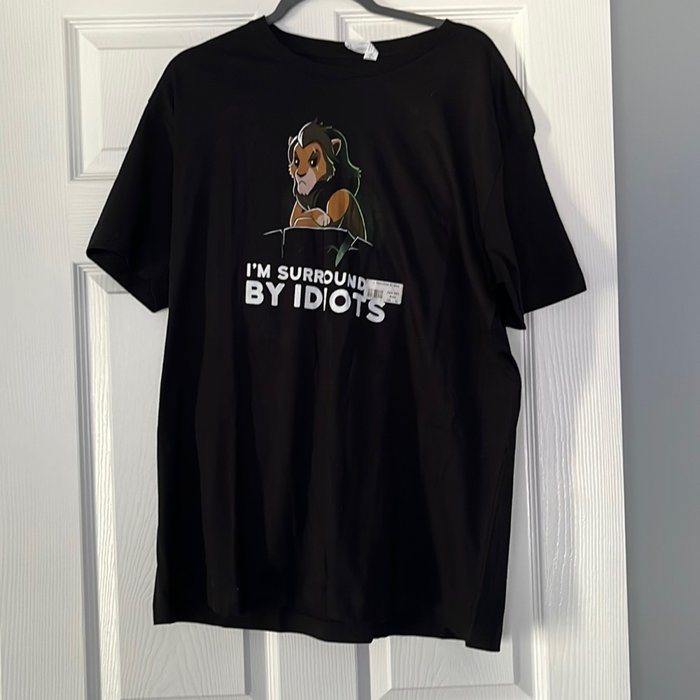 XL Disney Lion King Scar Surrounded By Idiots Graphic Tshirt